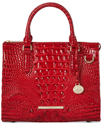 Anywhere Convertible Melbourne Embossed Leather Satchel | Macy's