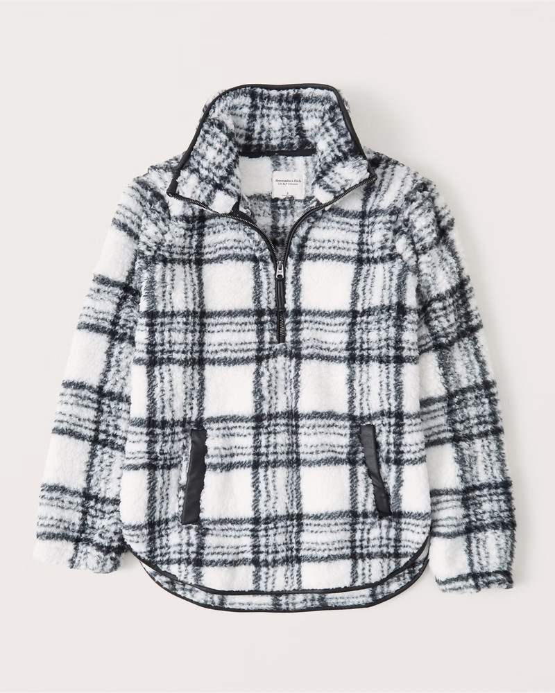Sherpa Half-Zip Elevated Trim Sweatshirt | Abercrombie & Fitch (US)