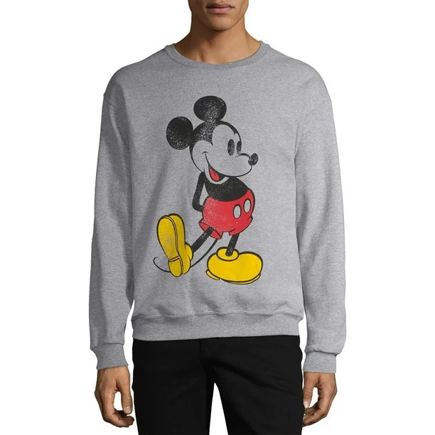 Mickey Mouse Classic Men's and Big Men's Graphic Fleece Sweatshirt | Walmart (US)