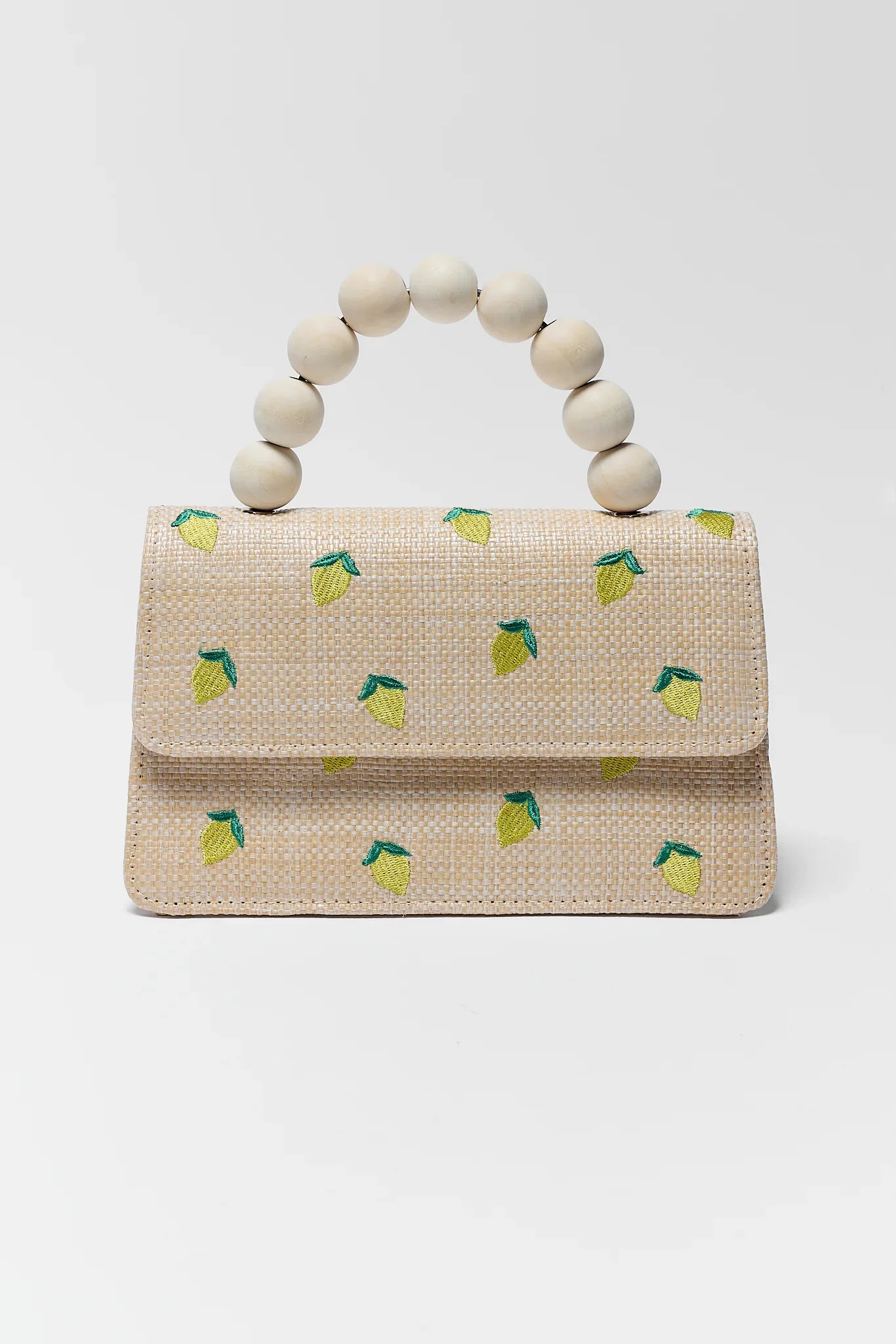 Caterina Tan Woven Embroidered Bag | Avara