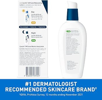 CeraVe PM Facial Moisturizing Lotion, Night Cream with Hyaluronic Acid and Niacinamide, Ultra-Lig... | Amazon (US)