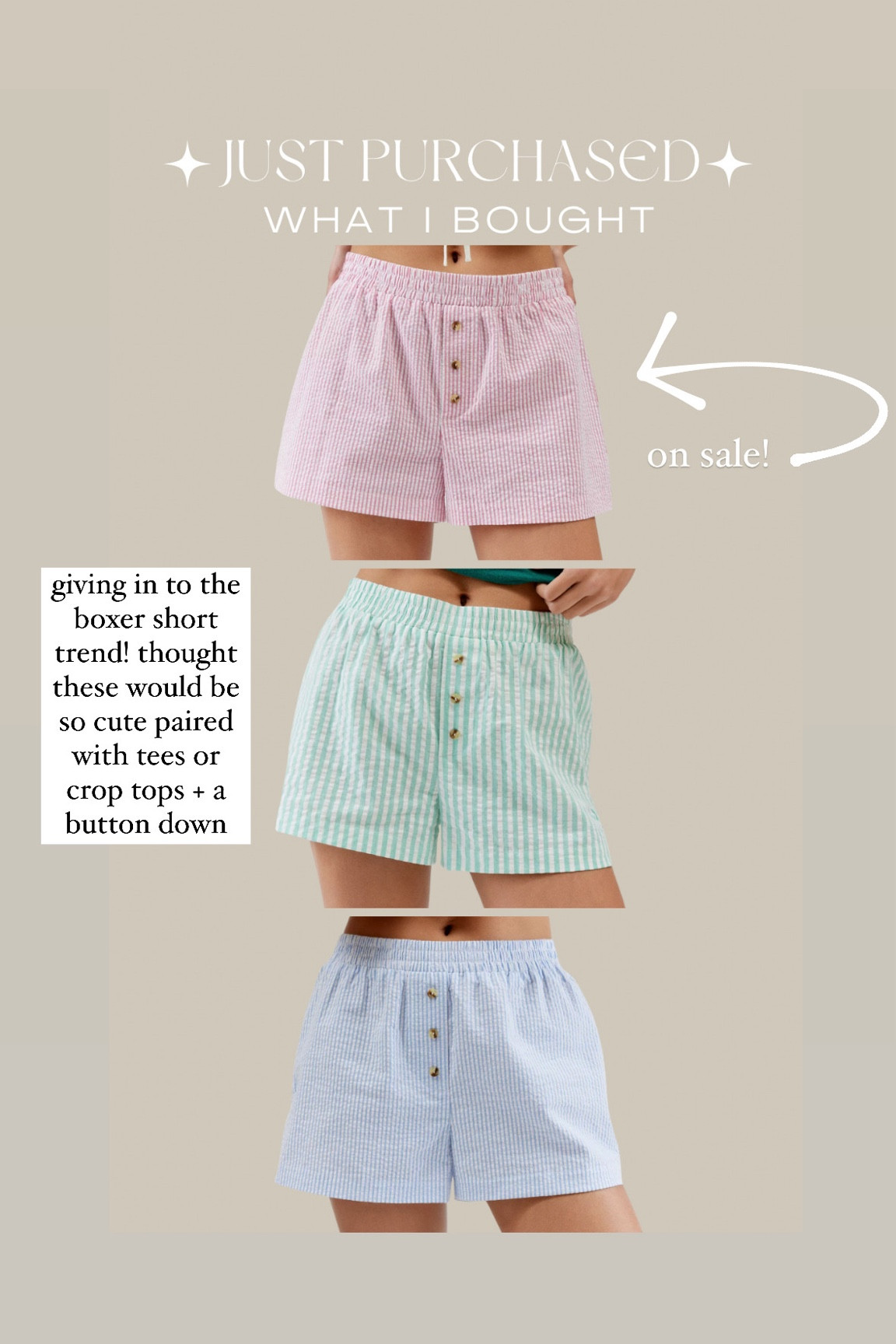 finally found some cute, affordable boxer shorts! excited to try the trend! i sized up to a medium for a relaxed fit, so fingers crossed!

#LTKfindsunder100 #LTKstyletip #LTKfindsunder50