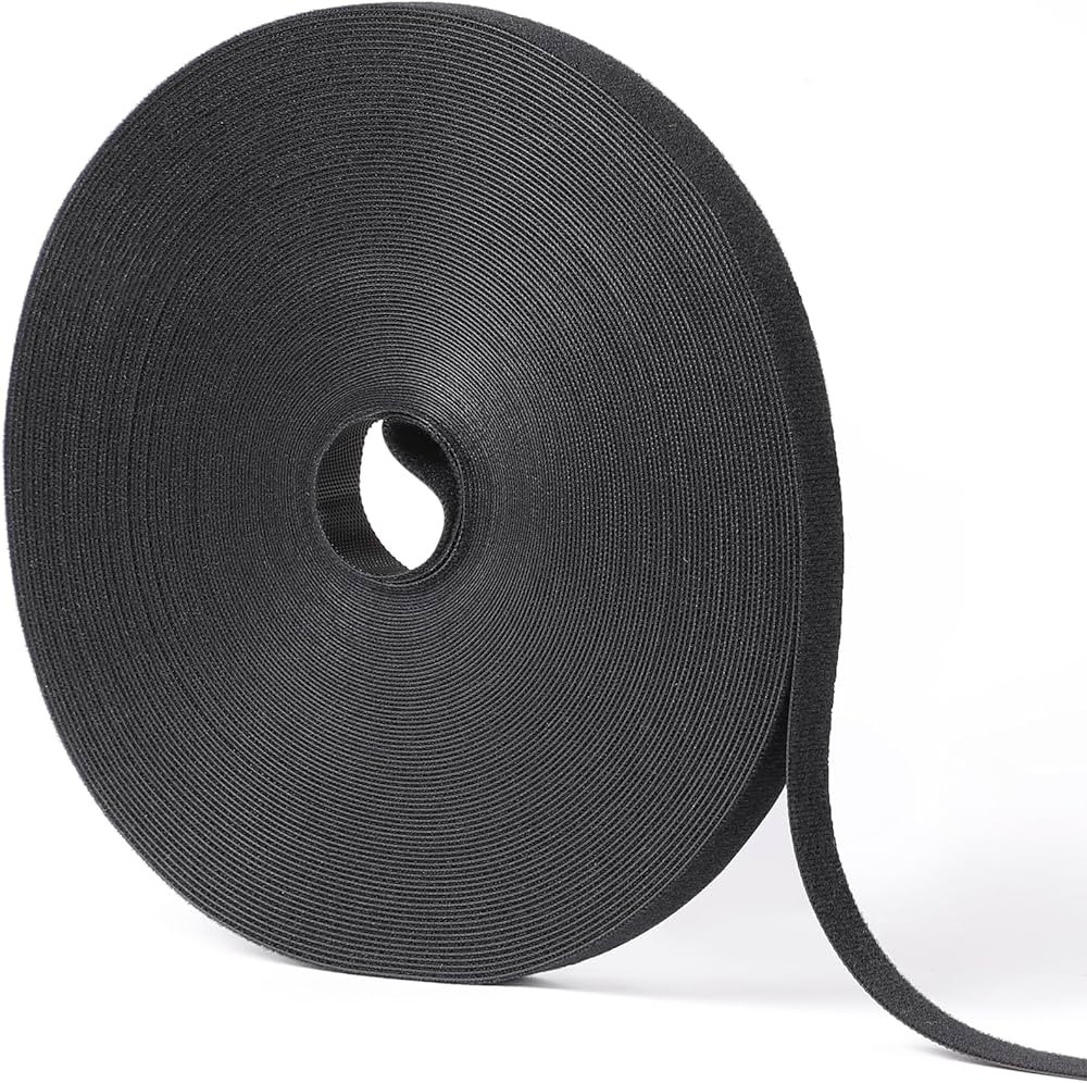 1/2in x 100ft Hook and Loop Roll | Double-Sided Strips, Self-Gripping Straps | Reusable Multi-Pur... | Amazon (US)