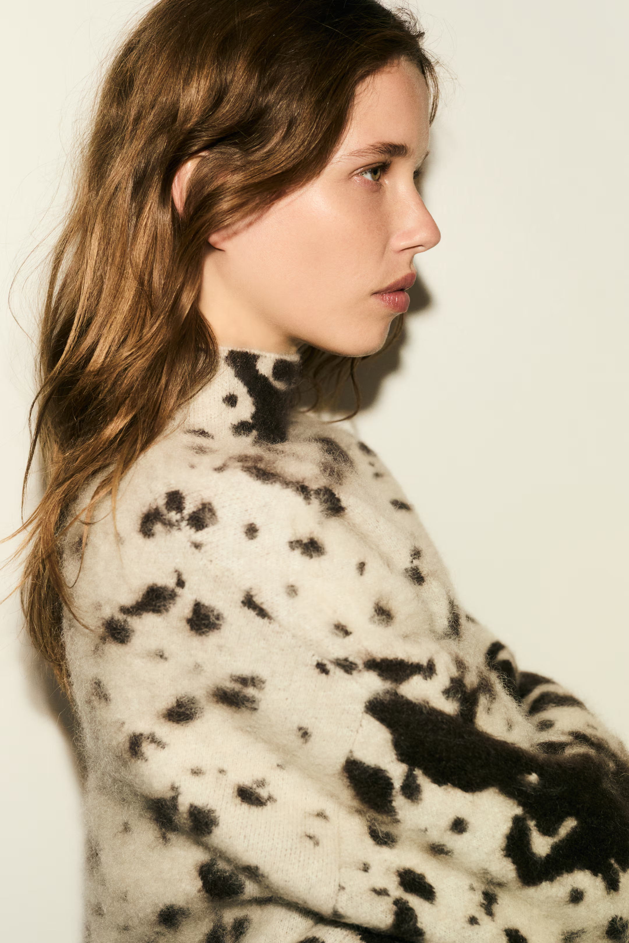 Mohair-Blend Mock Turtleneck Sweater | H&M (US + CA)