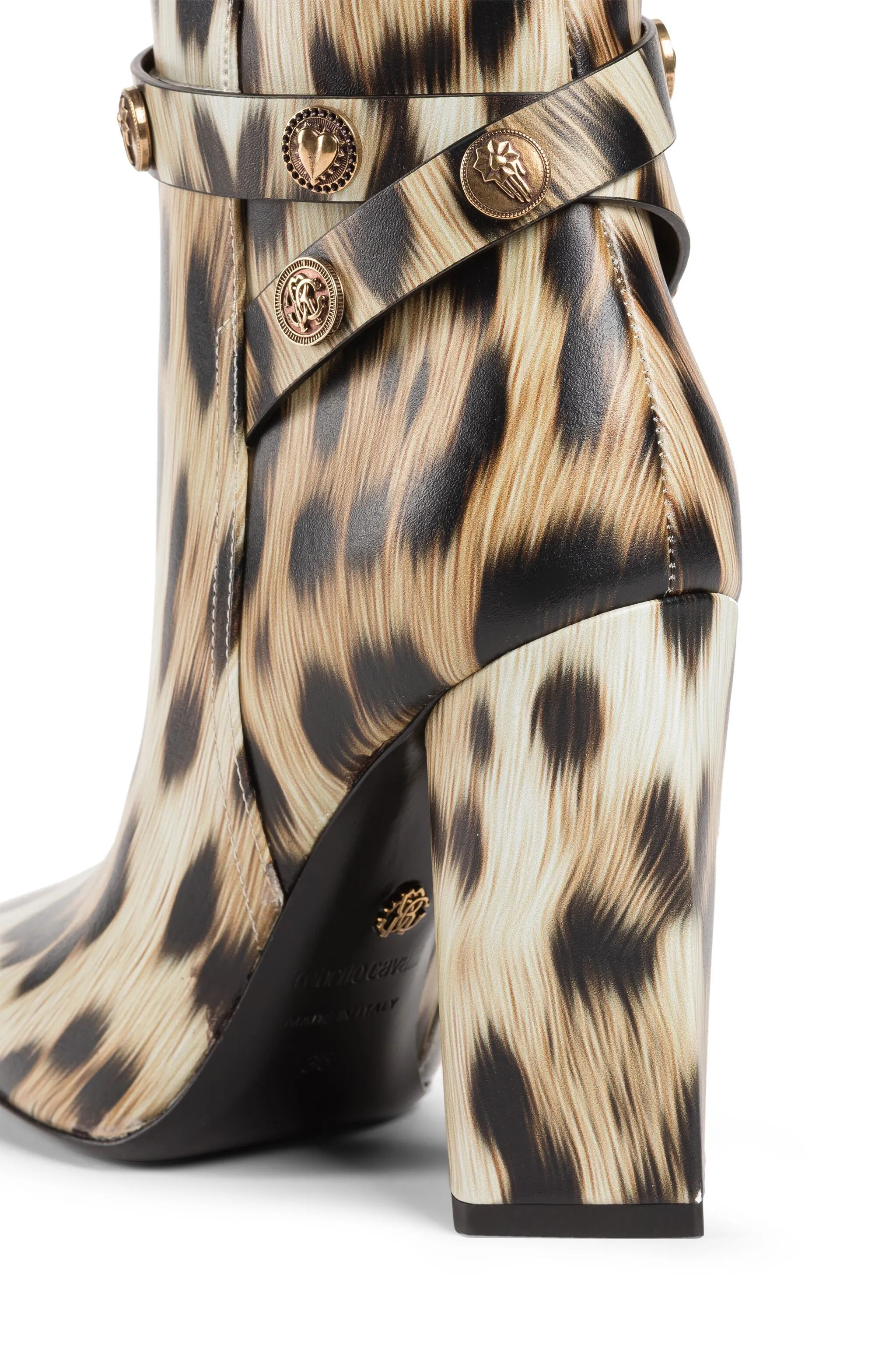 Embellished Leopard-Print Knee Boots | Roberto Cavalli (UK)