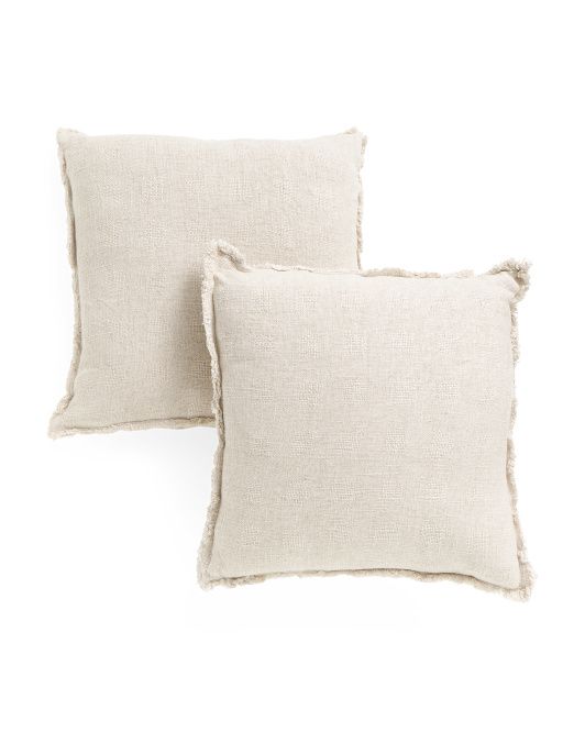 2pk 20x20 Textured Linen Pillow Set | TJ Maxx