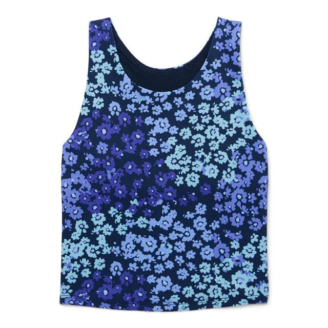 Athletic Works Girls Longline Bra Top with UPF30+, Sizes 4-18 & Plus | Walmart (US)