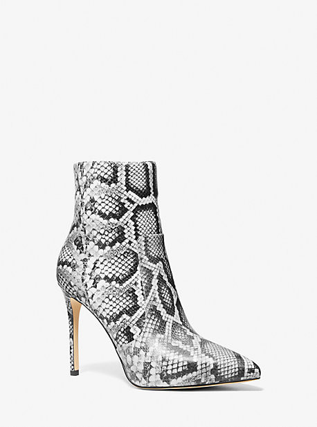 Rue Snake Embossed Leather Ankle Boot | Michael Kors US