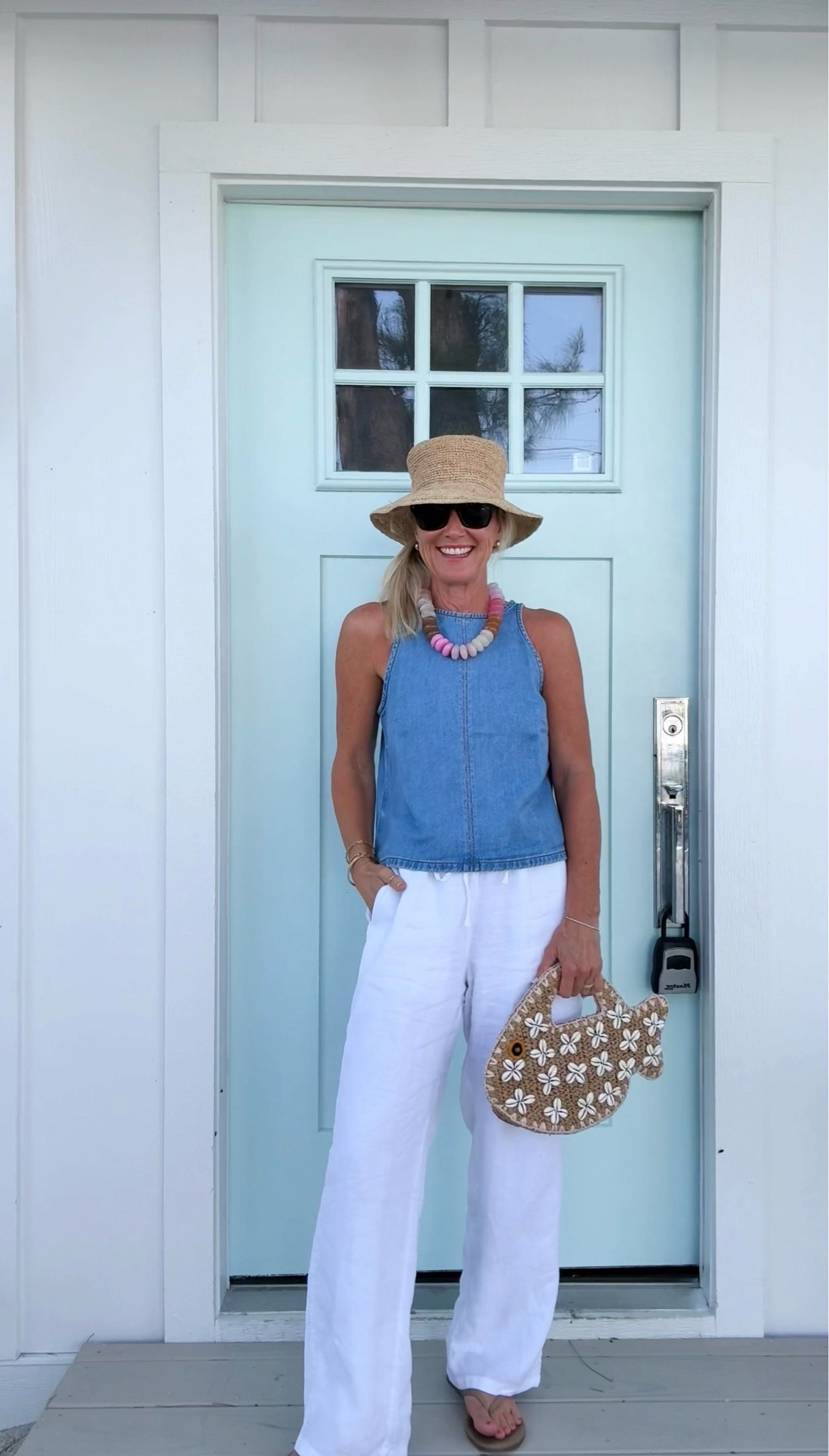 Love this denim top for spring and summer!
Top: XS (but size up if busty or inbetween)
Pants: XS

#LTKootd #LTKOver40 #LTKSeasonal