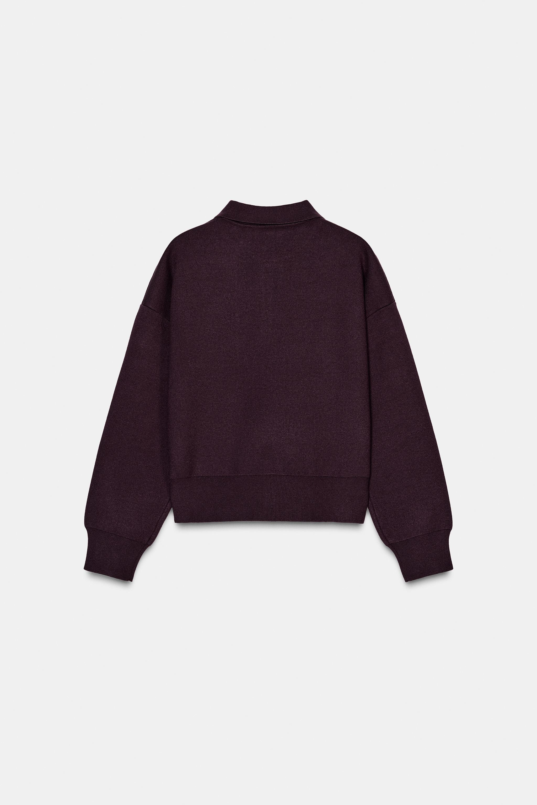 POLO COLLAR JUMPER WITH POCKET | Zara UK