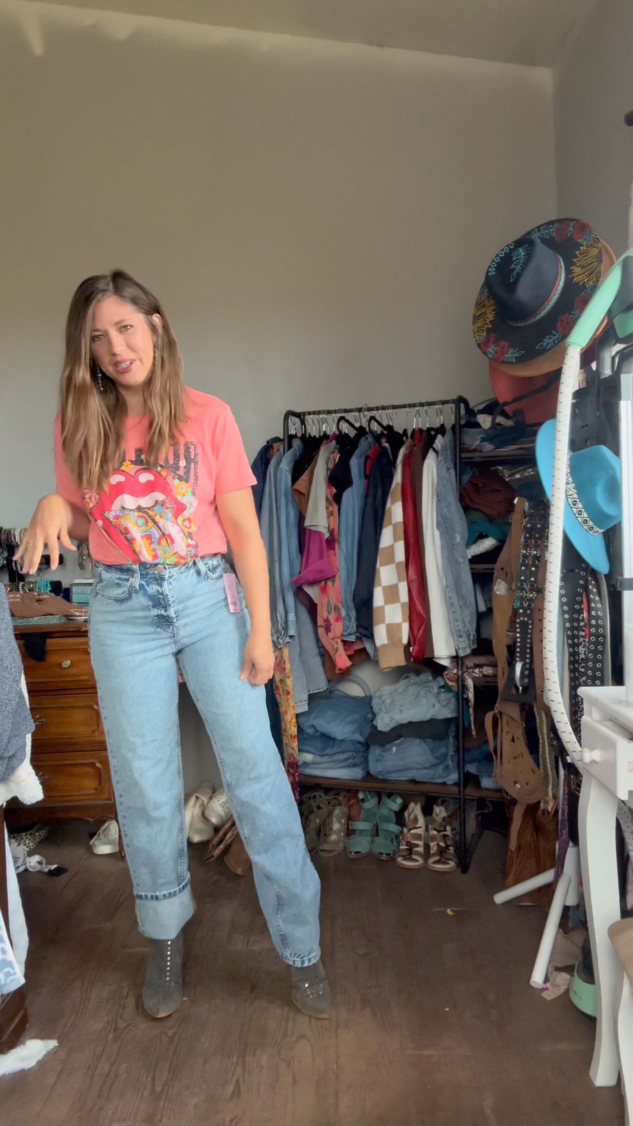 The wide leg jeans fit a little loose, the other two fit tts. 

Target jeans, target style, target clothes, target fashion, jeans, high rise jeans, petite style, wide leg jeans, straight leg jeanss

#LTKSeasonal #LTKSaleAlert #LTKFindsUnder50