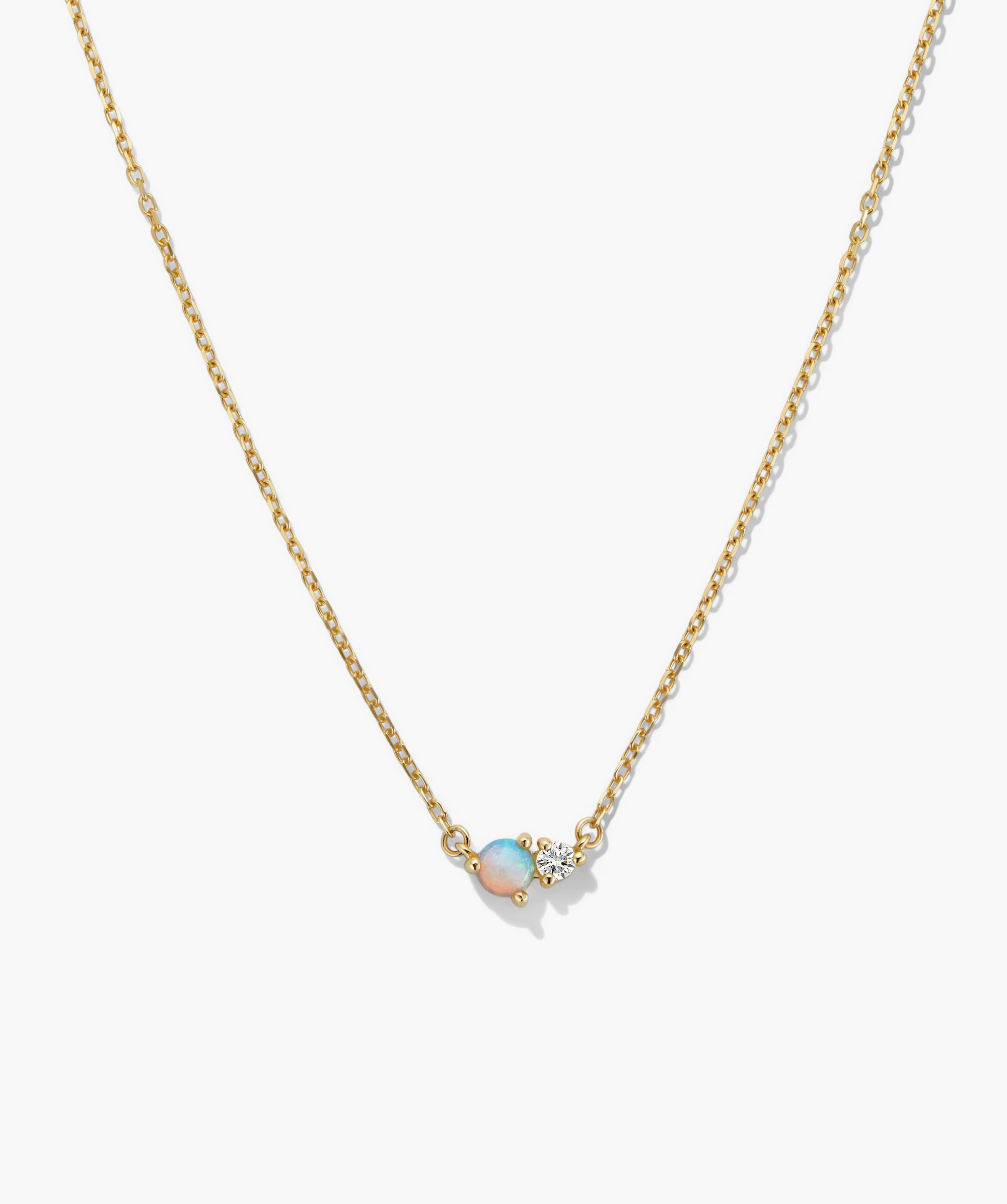 14k Gold White Topaz Hue Necklace - Jewelry | Mejuri | Mejuri Fine Crew