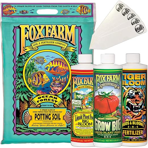 Fox Farm Starter Bundle | Big Bloom, Grow Big, Tiger Bloom (Pack of 3-16 oz. Bottles) | 12 Quart ... | Amazon (US)