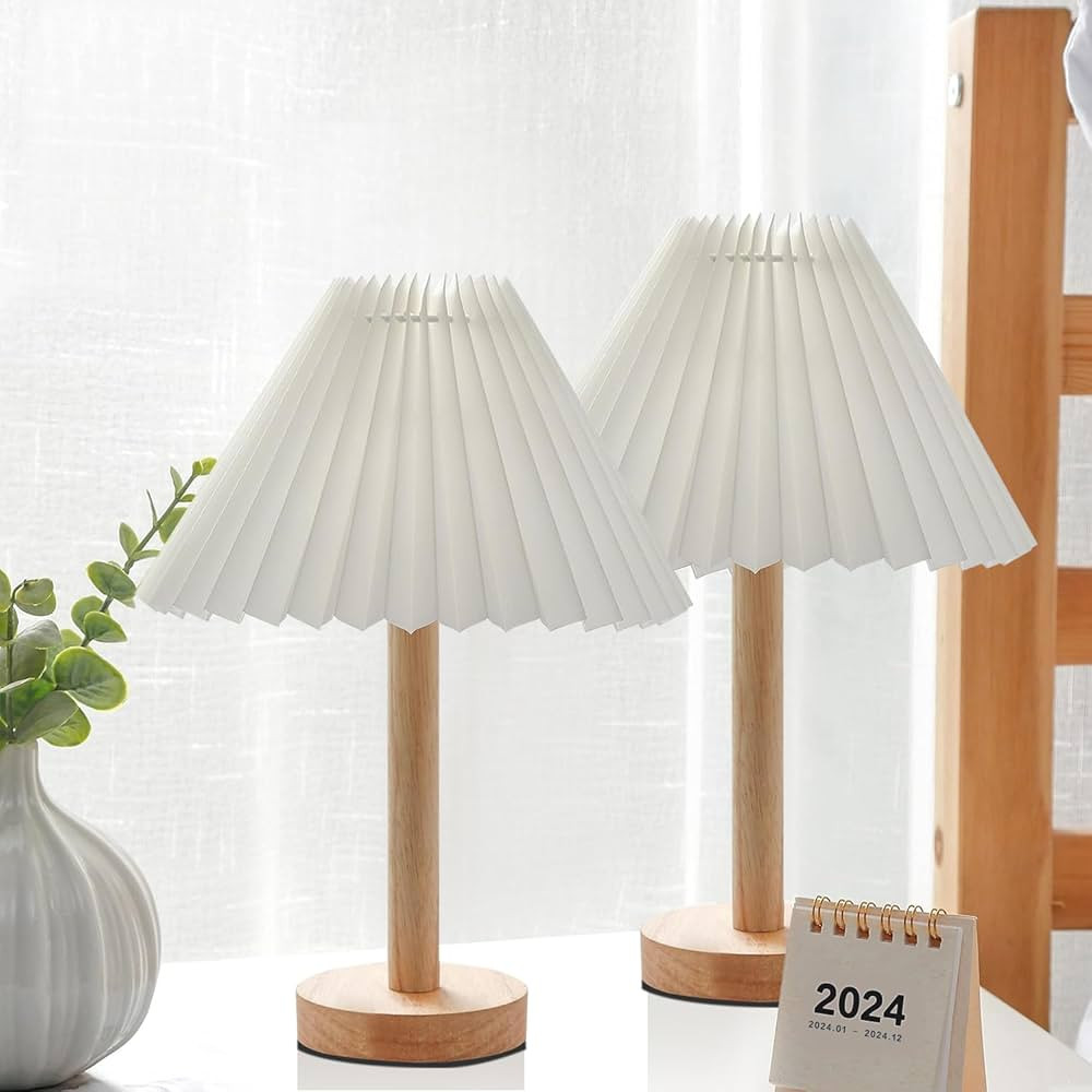 Zenply Small Table Lamp 2PC, Bedside Nightstand Mini Lamp for Bedroom Living Room Side Table Smal... | Amazon (US)