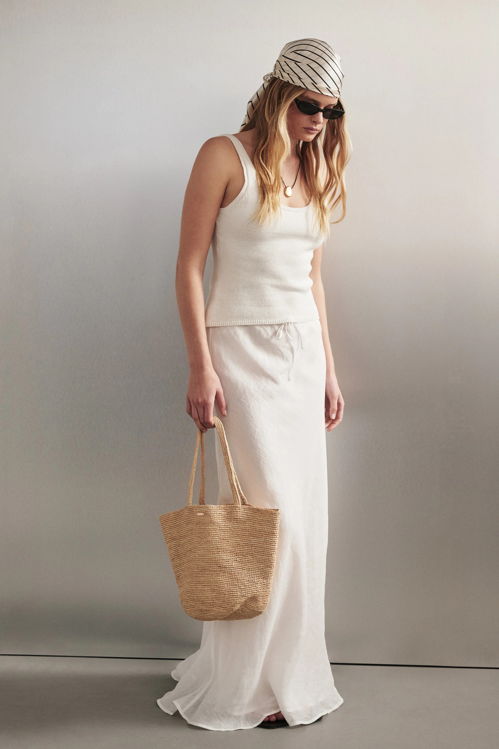MAISON WHITE RAMIE BIAS SKIRT | DISSH