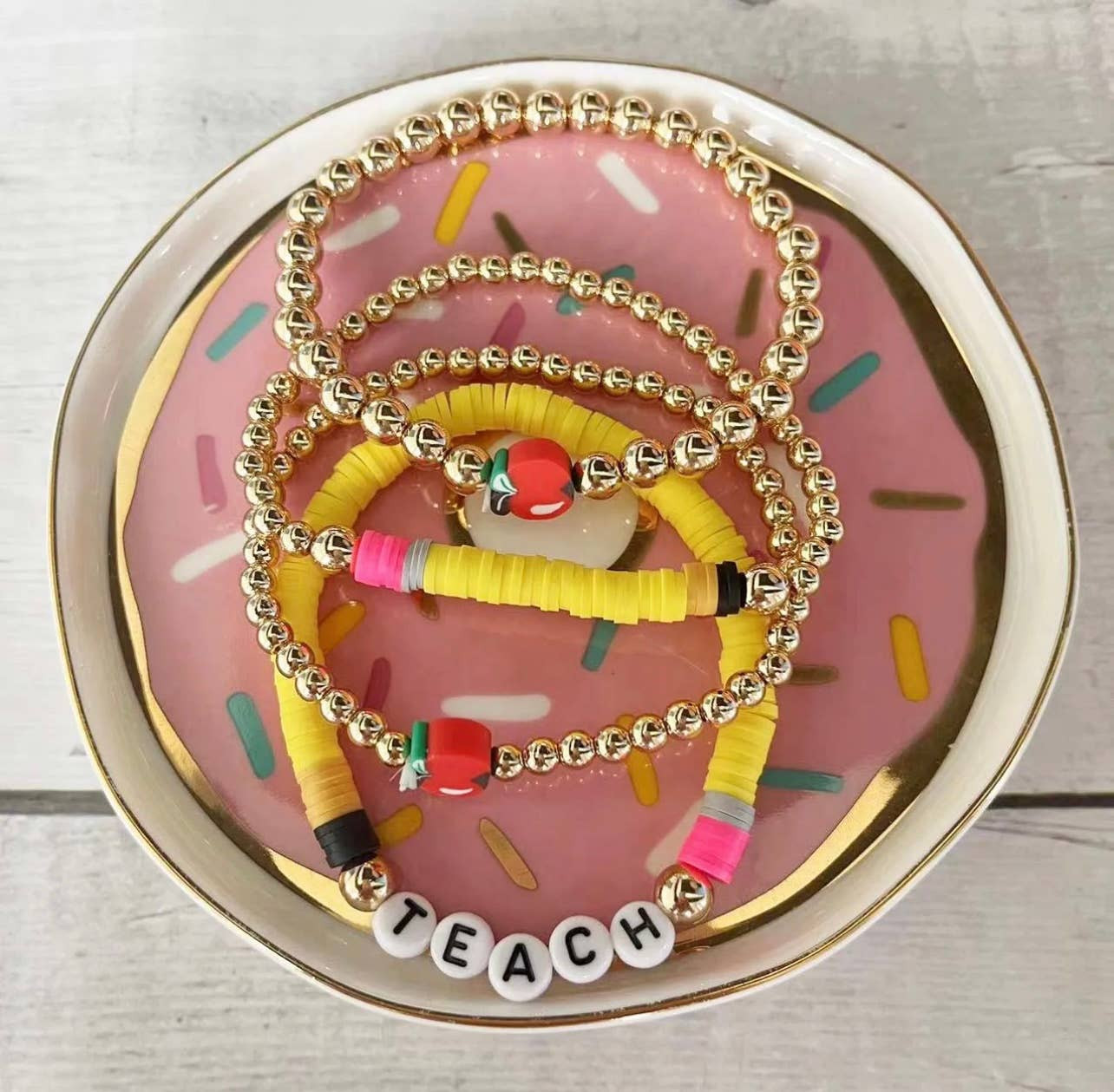 Teacher Pencil ✏️ Bracelet Stack | Quotes and Cotton