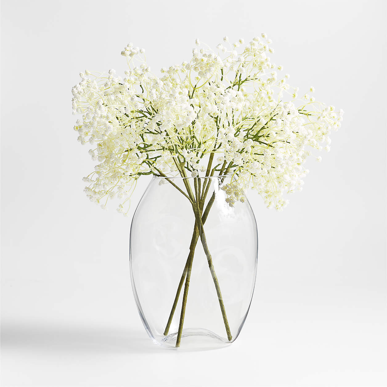 Faux Green and White Baby's Breath Flower Bouquet 20" + Reviews | Crate & Barrel | Crate & Barrel