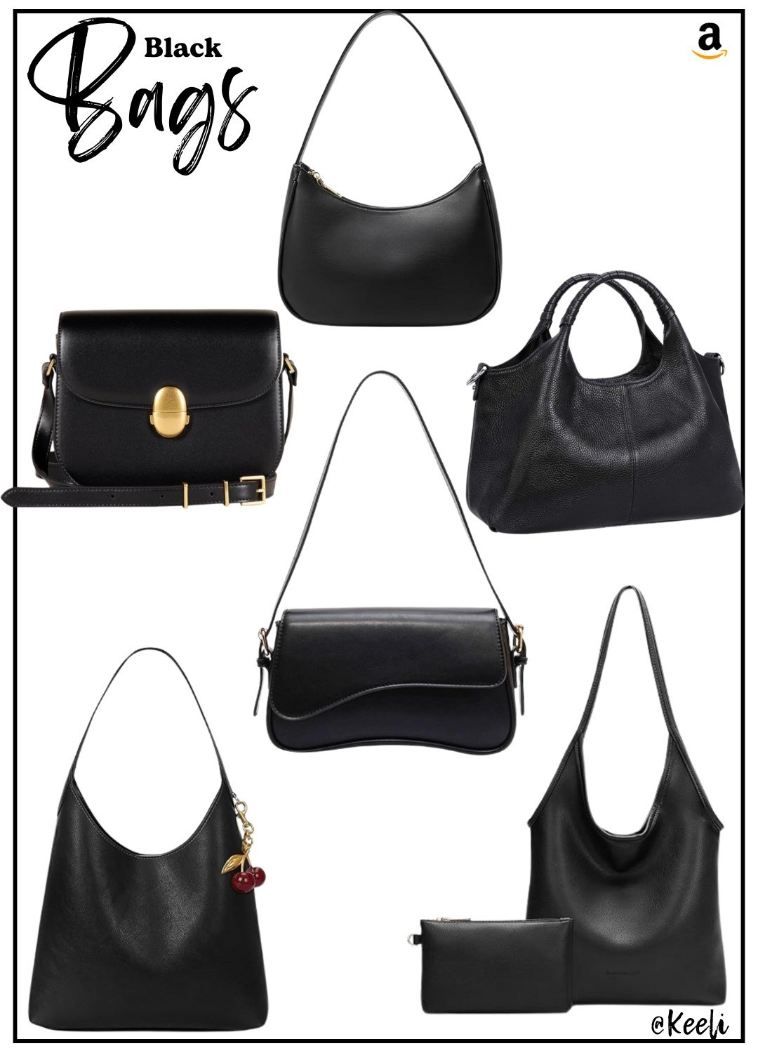 🖤 Every closet needs a sleek black bag (or three). These are my favorite minimalist styles and perfect for errands, date nights, and everything in between. Chic, structured, elevated, top-rated, and won't break the bank.🖤🖤🖤black bags, amazon handbags, minimalist fashion, capsule wardrobe, neutral style, classic purse, crossbody bag, affordable bags, everyday bags, amazon style

#LTKFindsUnder50 #LTKStyleTip #LTKItBag