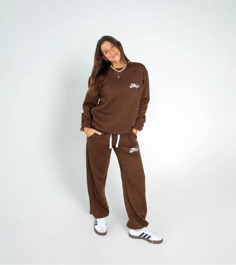 Staple Sweatpants - Brown (Scrunch Bottom) | The Beach Club Shop