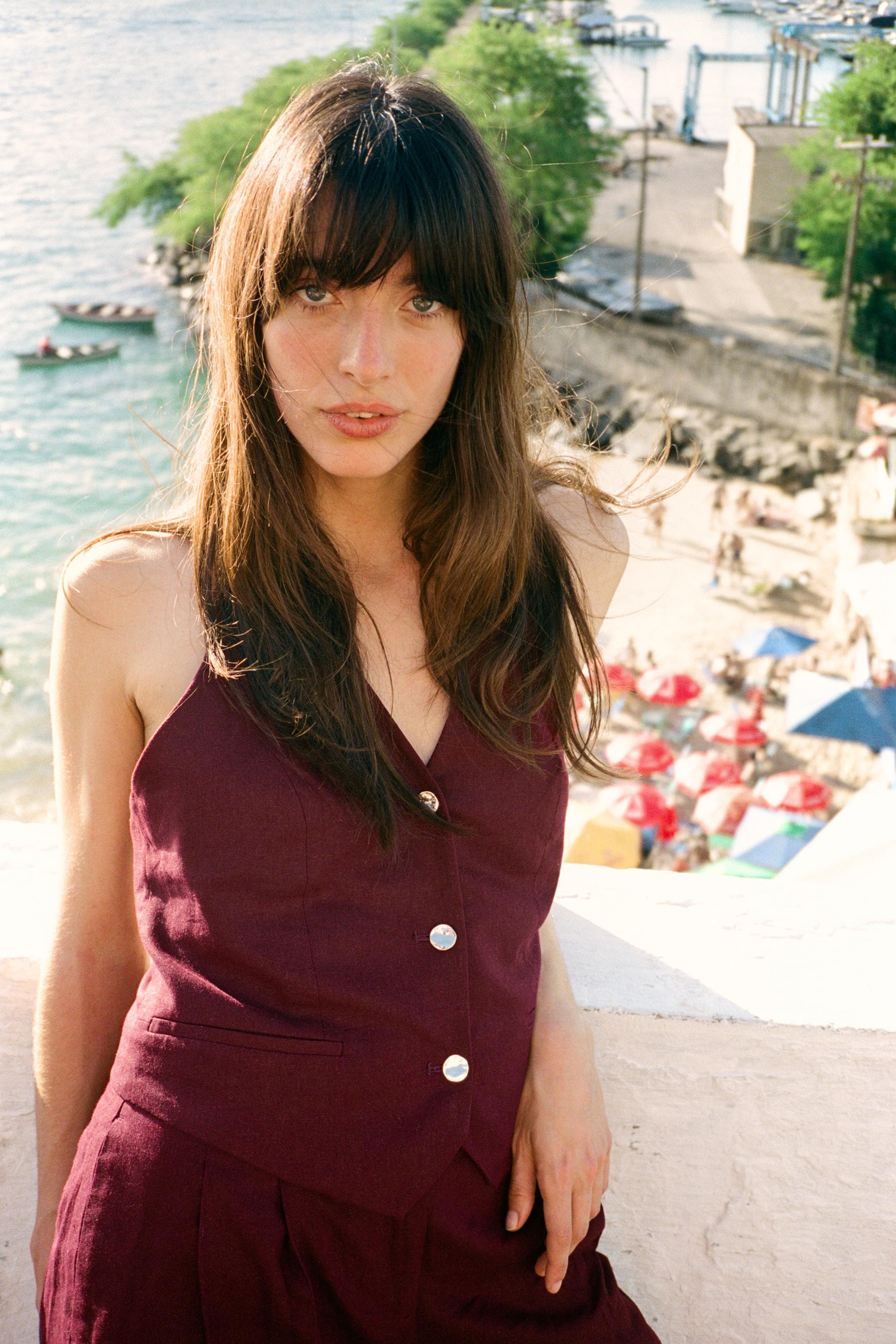 LINEN HALTER VEST | Zara US