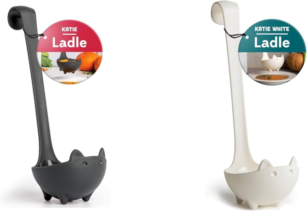 Bundle of 2!!! NEW!! Katie Cat Soup Ladle by OTOTO - Black Cat, Cooking Gifts, Gifts for Cat Love... | Amazon (US)