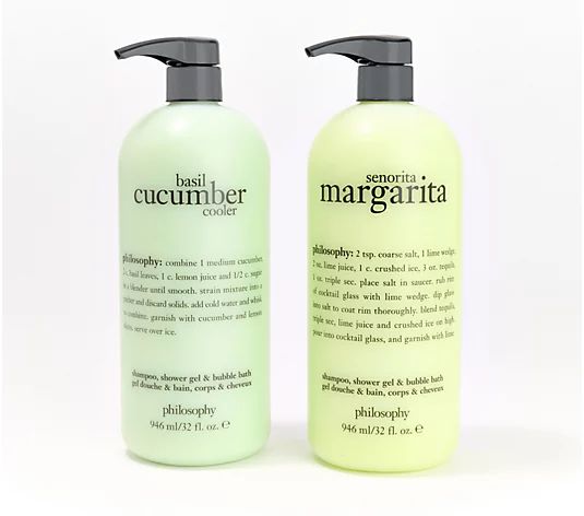 philosophy supersize 32-oz bright & zesty shower gel 2-pc set - QVC.com | QVC