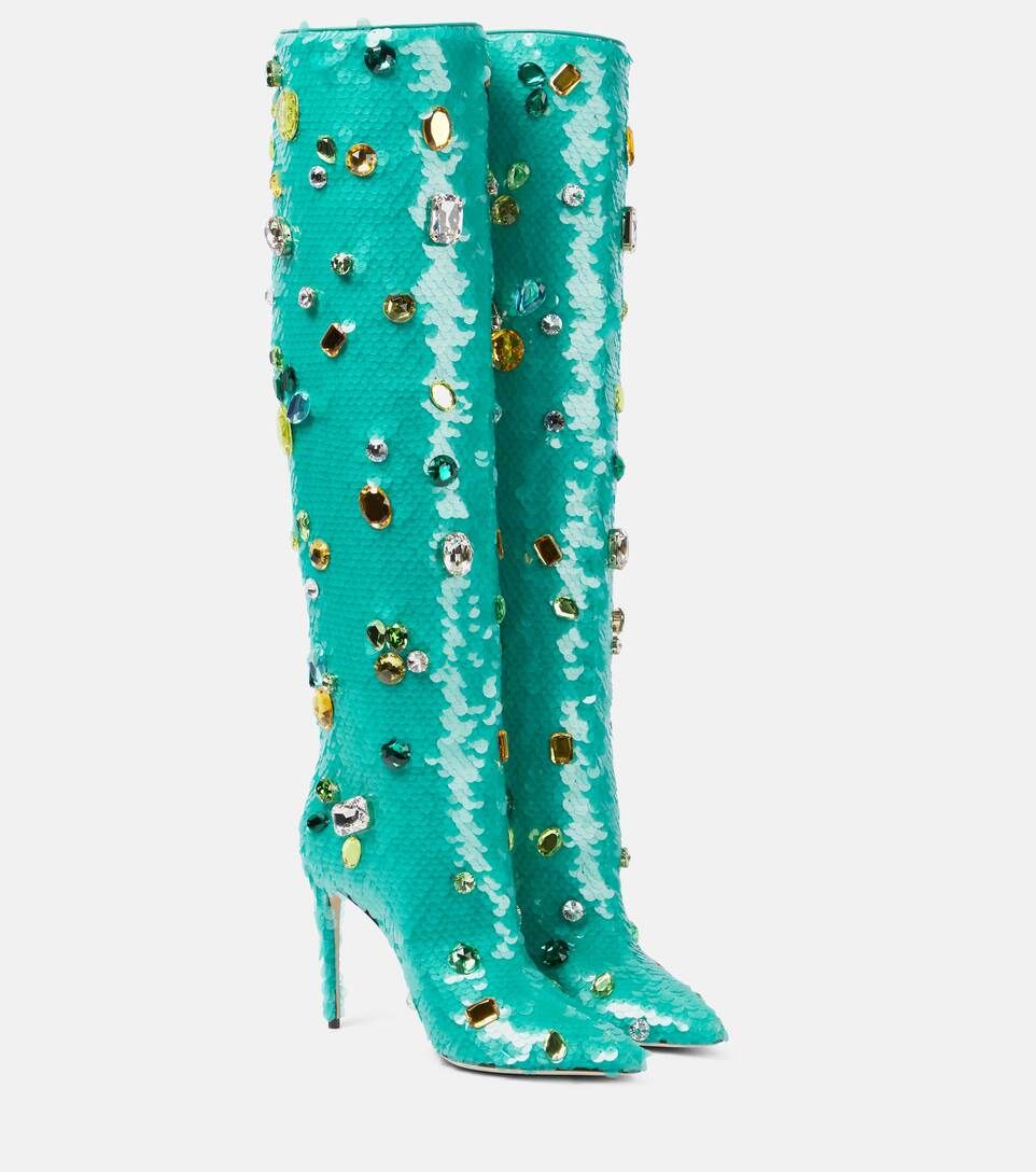 Cardinale 105 sequined over-the-knee boots | Mytheresa (US/CA)