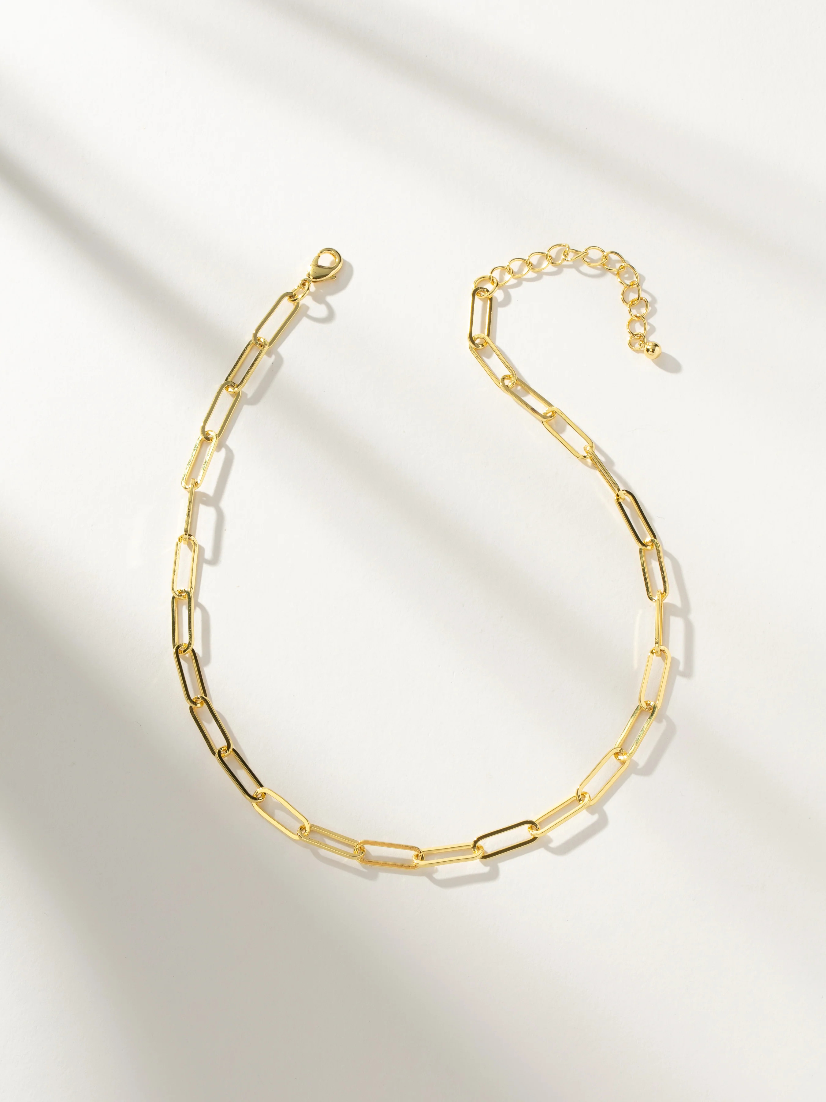 Thin Linked Up Paperclip Chain Necklace in Gold | Uncommon James | Uncommon James