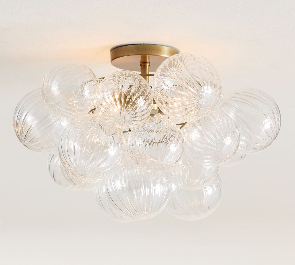 Cooper Glass Bubbled Flush Mount (18") | Pottery Barn (US)