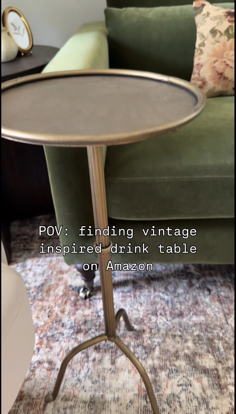 Love vintage finds but good vintage inspired are gold!! This little drink table you can use anywhere. It’s taller so you can set your drinks just at the right height. 

Follow along for more finds @new_vision_home 

#newvisionhome #vintageinspired #drinktable #accenttable

#LTKStyleTip #LTKHome #LTKSummerEdit