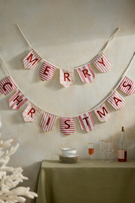 Terrain Merry Christmas Velvet Garland | Anthropologie (US)