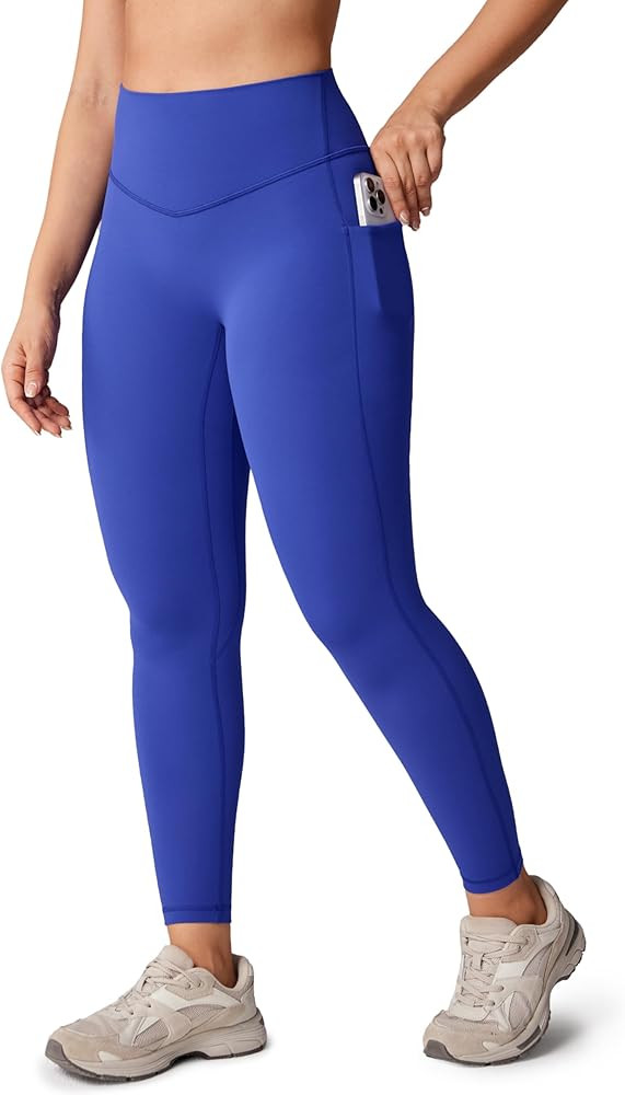 Hugcurve No Front Seam High Waisted Workout Leggings with Pockets for Women Buttery Soft Yoga Pan... | Amazon (US)