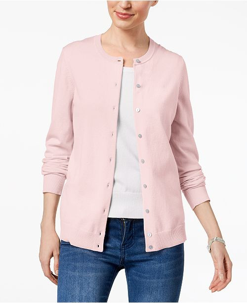 Crew-Neck Cardigan, Created for Macy's | Macys (US)
