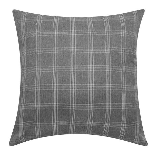 Mainstays Plaid Decorative Throw Pillow, 18x18", Grey | Walmart (US)