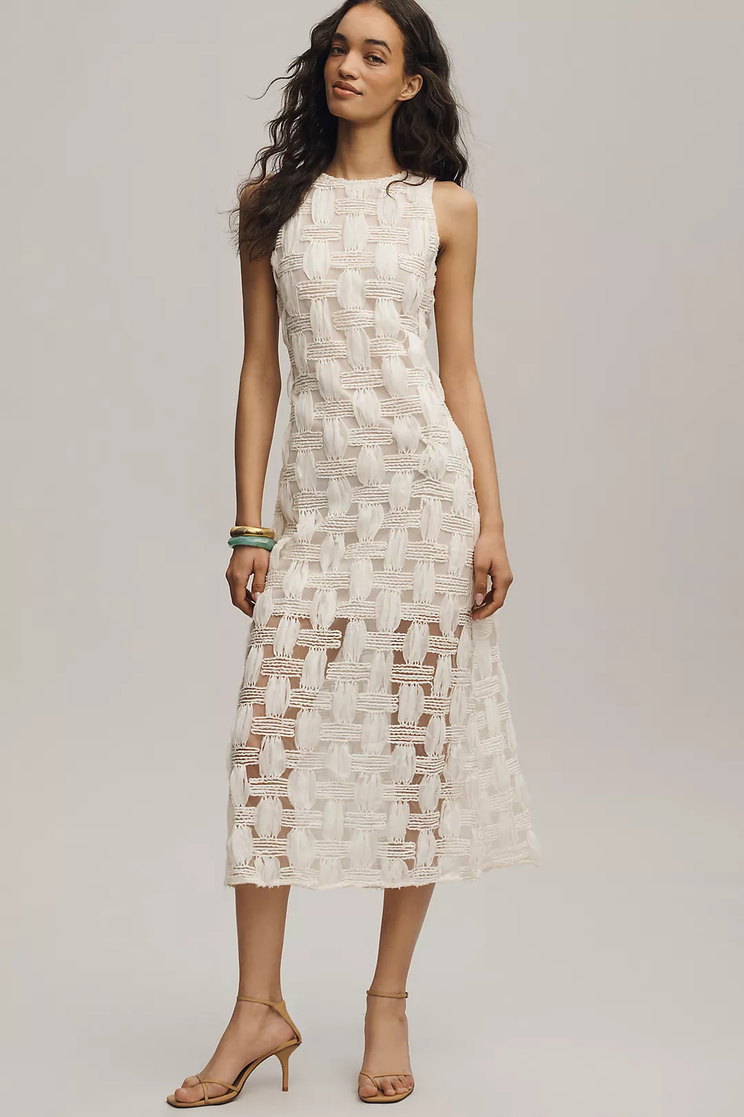 Endless Rose Sleeveless Textured Column Dress | Anthropologie (US)