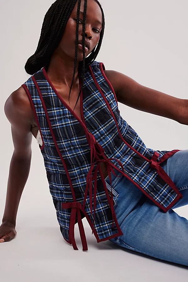 Damson Madder Aliva Bow Gilet | Free People (UK)