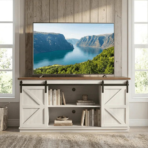 TV Stand For TVs Up To 65" With Electric Fireplace Included | Wayfair North America