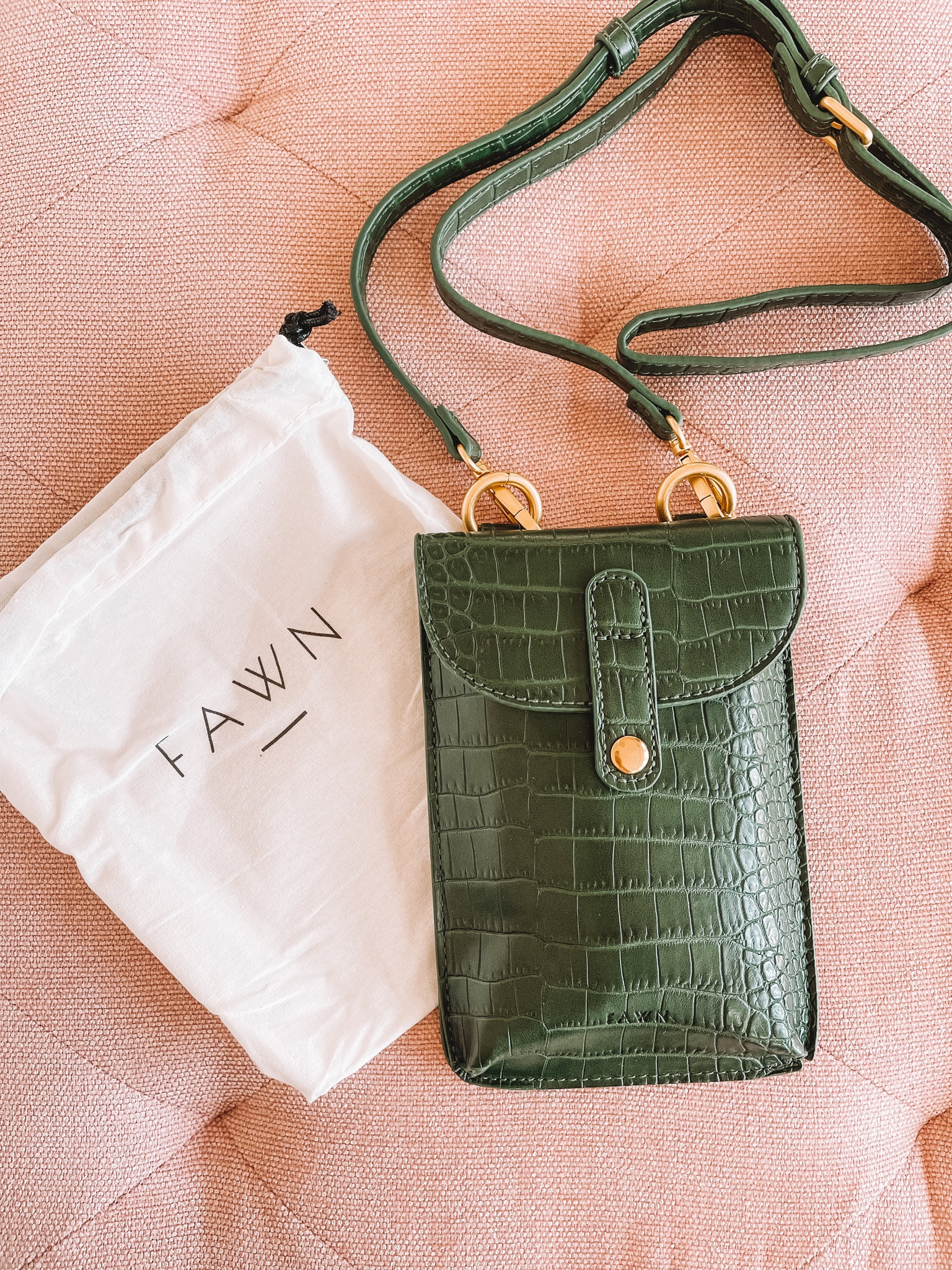 The emerald croc phone bag by Fawn Design! 😍 I love this size for being hands free!

#LTKunder50 #LTKstyletip #LTKitbag