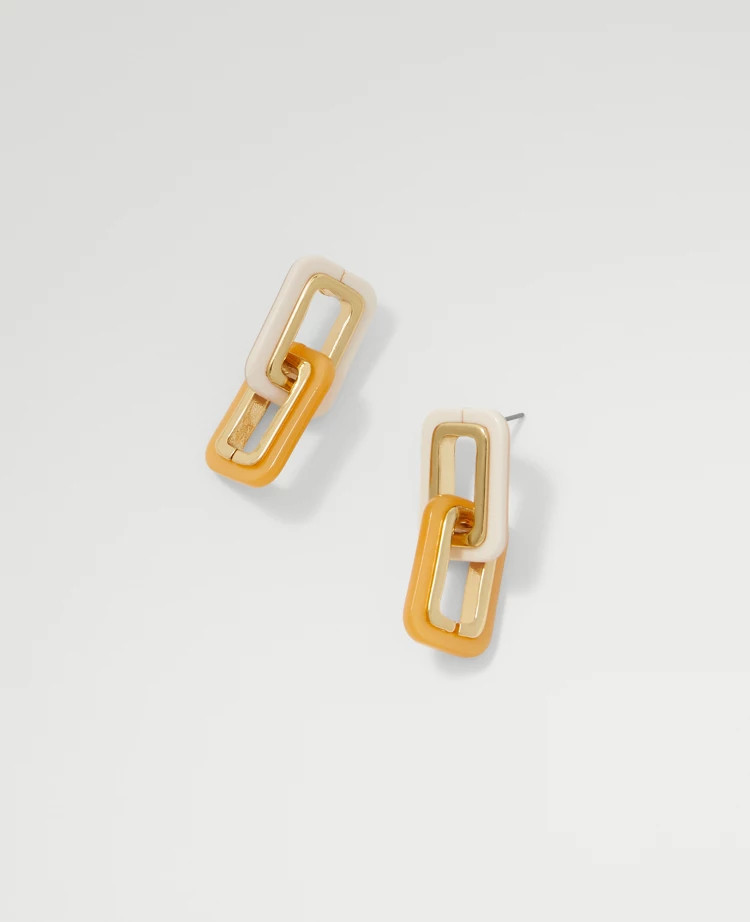 Rectangle Link Earrings | Ann Taylor (US)