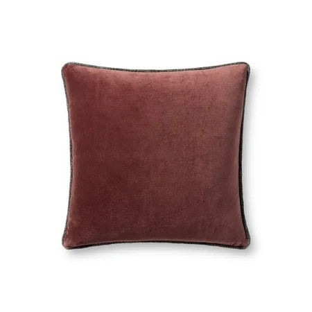 Chris Loves Julia x Loloi Liza Wine 18'' x 18'' Decorative Pillow | Walmart (US)