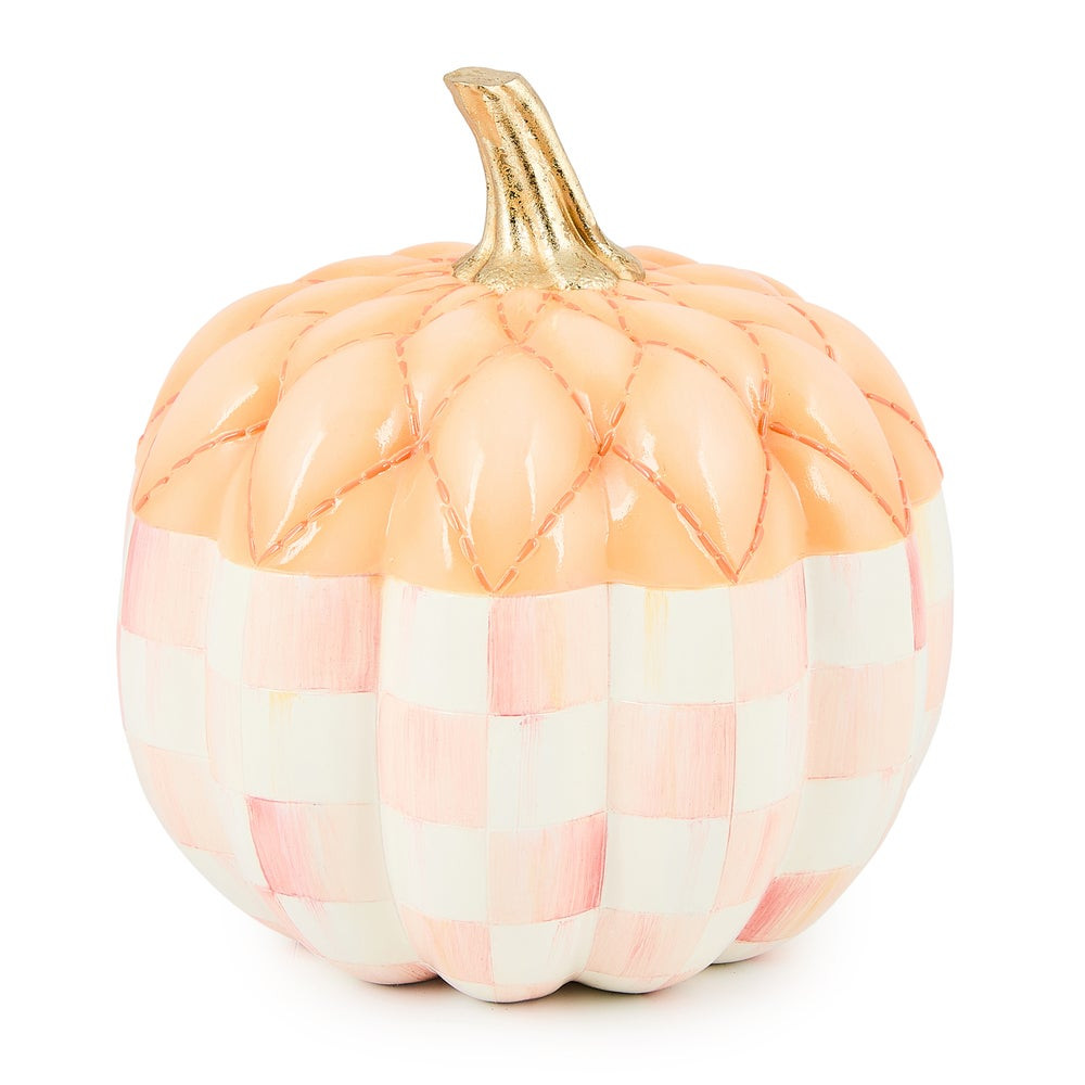 Rosy Check Fairytale Quilted Pumpkin | MacKenzie-Childs