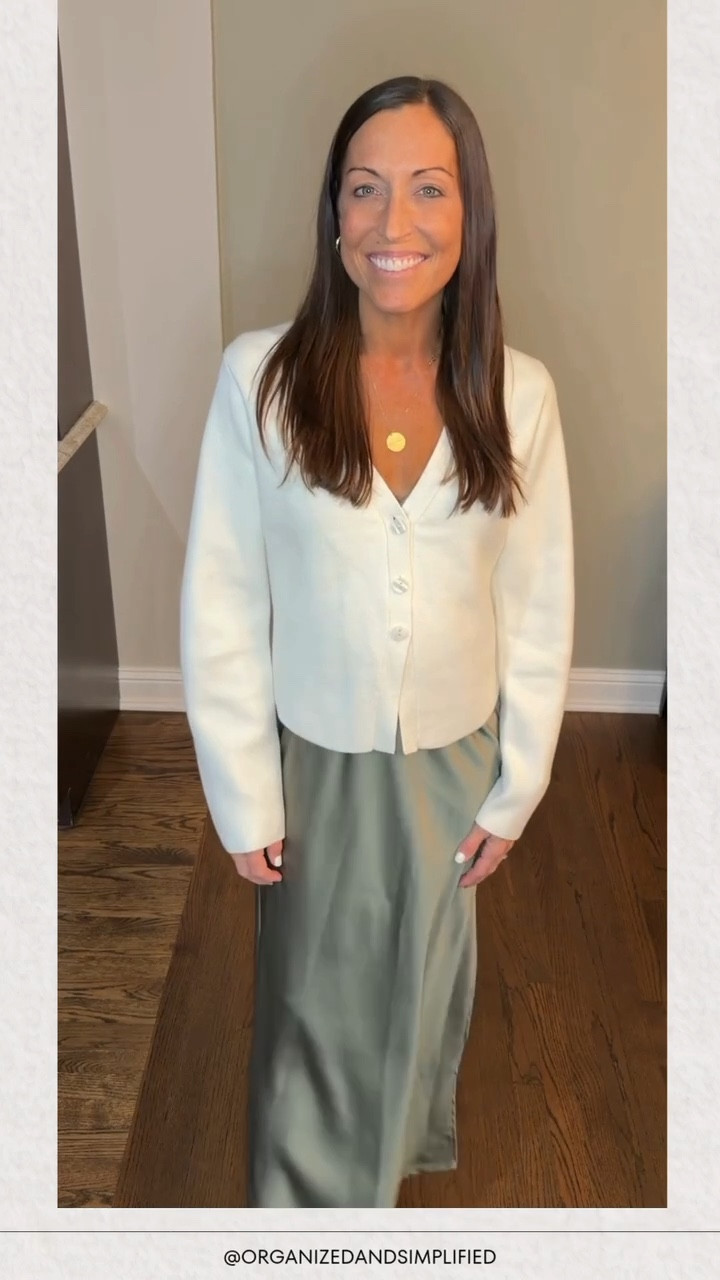 A holiday-ready look! 

This sweater + dress combo is cozy, cute, and festive without trying too hard. 

Definitely a go-to for casual gatherings or family get-togethers this season!

I love the look of putting a sweater over a long satin dress!  You can add a belt too!

#LTKStyleTip #LTKHoliday #LTKSeasonal