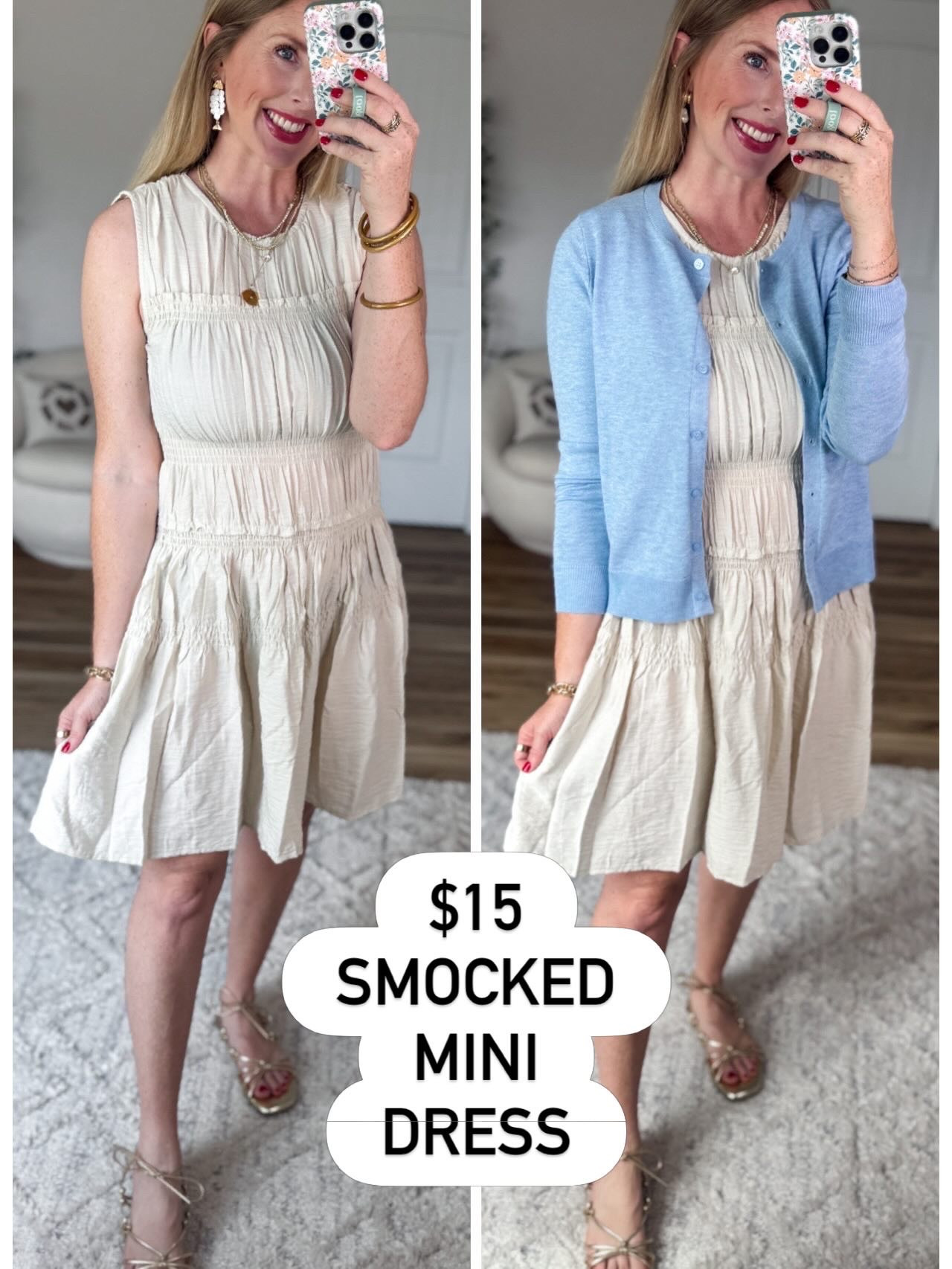 Time and tru smocked mini dress on sale

#LTKootd #LTKSaleAlert