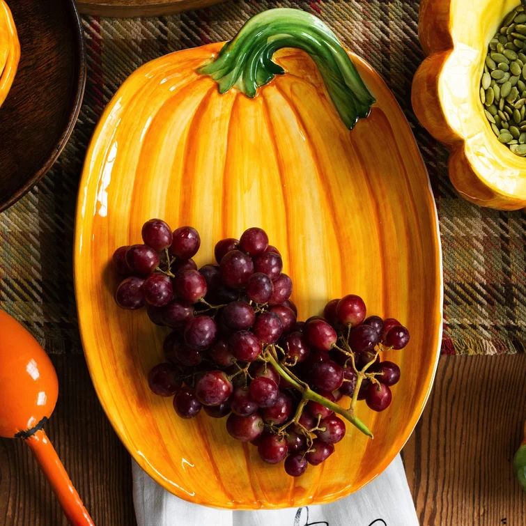 Pumpkins Figural Small Platter | Wayfair North America