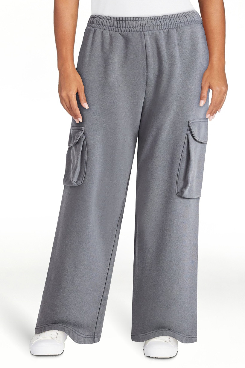 Scoop Women’s Mineral Washed Wide Leg Cargo Sweatpants, Sizes XS-XXL - Walmart.com | Walmart (US)