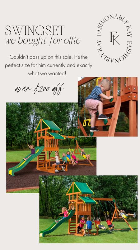 New swing set we grabbed for Oliver while it’s on sale for $499! On their site it’s for over $800, so we couldn’t pass it up. Ollie just turned two so this seems like the perfect size for him right now and he can continue to use year after year! Excited to put it together! 

Swingset, Walmart finds, Walmart deals, Walmart swingset, backyard discovery, deal alert, playground, deals, LTK toddler, toddler finds, toddler outdoor fun 

#LTKhome #LTKkids #LTKFind