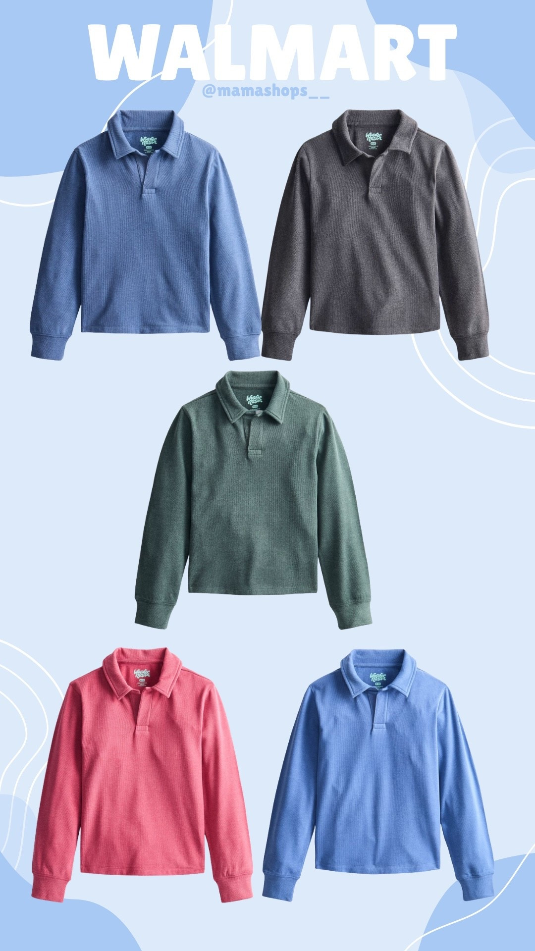 Wonder Nation boys cozy long sleeve polo shirts, perfect for casual wear on cold days !🤩👦🏻

Linking them all here, find them at Walmart🔗🍂

#LTKmomlife #LTKSeasonal #LTKKids