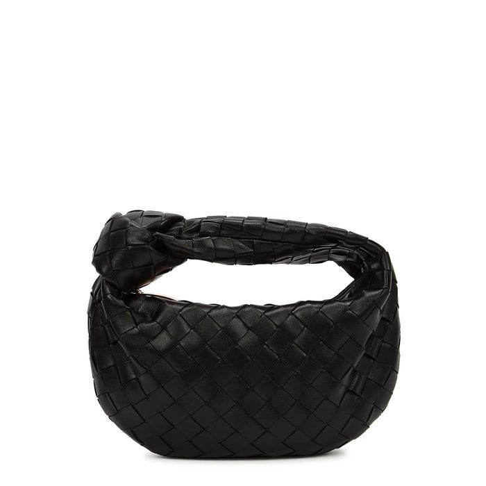 Bottega Veneta Jodie Intrecciato Small Black Leather Top Handle Bag | Harvey Nichols (Global)
