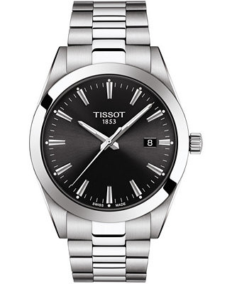 Tissot Men's Swiss T-Classic Gentleman Stainless Steel Bracelet Watch Watch 40mm - Macy's | Macy's