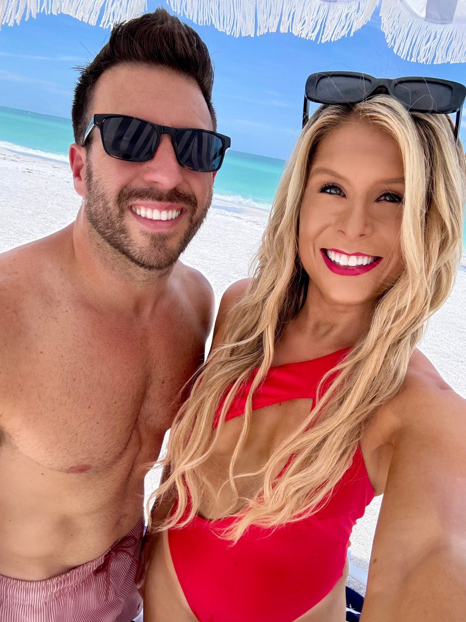 Red One-Piece Bathing Suit!

Add this one-shoulder red swimsuit to the cart during the Nordstrom sale. This red bathing suit with a sexy cutout detail also comes in black, white, mauve and a neutral taupe. It's perfect for the beach, pool, vacation or resort.

My husband is wearing the 5 inch men's swim trunks that come in a variety of colors and patterns. His swimsuit is on Sale!

#LTKSwim #LTKSeasonal #LTKSaleAlert